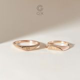  Nhẫn cưới vàng 610 signet ring độc đáo khắc chữ - GCR25050083 