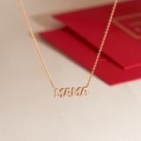  Dây chuyền tên chữ cái sợi chữ cong vàng 18k bạc đẹp cho đôi nam nữ GixJewelry 