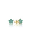  Hoa tai đẹp bạc ý mạ vàng 18k hình bông hoa mai cao cấp Gix Jewelry 