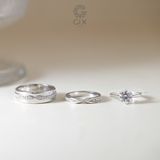  Cặp nhẫn cưới vàng 18k vô cực đính kim cương Gix Jewel - GCR25050063 
