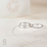  Nhẫn Đôi Đính Kim Cương Luxury Full Hạt Gix Jewelry - GCR25050124 
