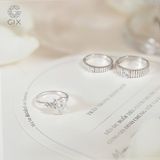  Nhẫn Cưới Vàng Tây 610 Đính Moissanite Gix Jewel -GCR25050108 