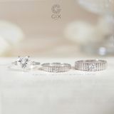  Nhẫn Cưới Vàng Tây 610 Đính Moissanite Gix Jewel -GCR25050108 