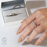  Nhẫn cưới Hàn Quốc đẹp kim cương vàng trắng 14k Eternity Gix Jewelry 
