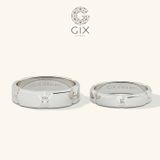  Nhẫn cưới vàng 610 đính Moissanite Gixjewel - GCR25050071 