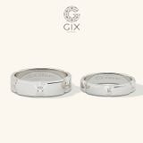  Nhẫn cưới vàng 18k đính Moissanite Gixjewel - GCR25050071 