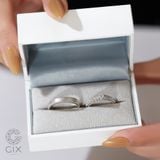  Nhẫn cưới Hàn Quốc đẹp kim cương vàng trắng 14k Eternity Gix Jewelry 