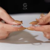  Bộ nhẫn đính hôn kim cương nhân tạo infinity love vàng trắng 18k bạch kim đẹp nhất Gix 