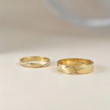  Nhẫn cặp bạc mạ vàng đính đá đơn giản đẹp Gixjewel - GCR25050060 
