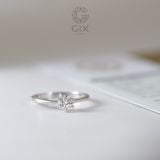  Nhẫn cầu hôn nữ đơn giản vàng trắng 18k - Golden Yes | Gix Jewel 