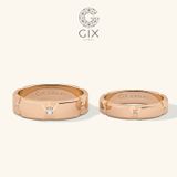  Nhẫn cưới vàng 10k đính Moissanite Gixjewel - GCR25050071 