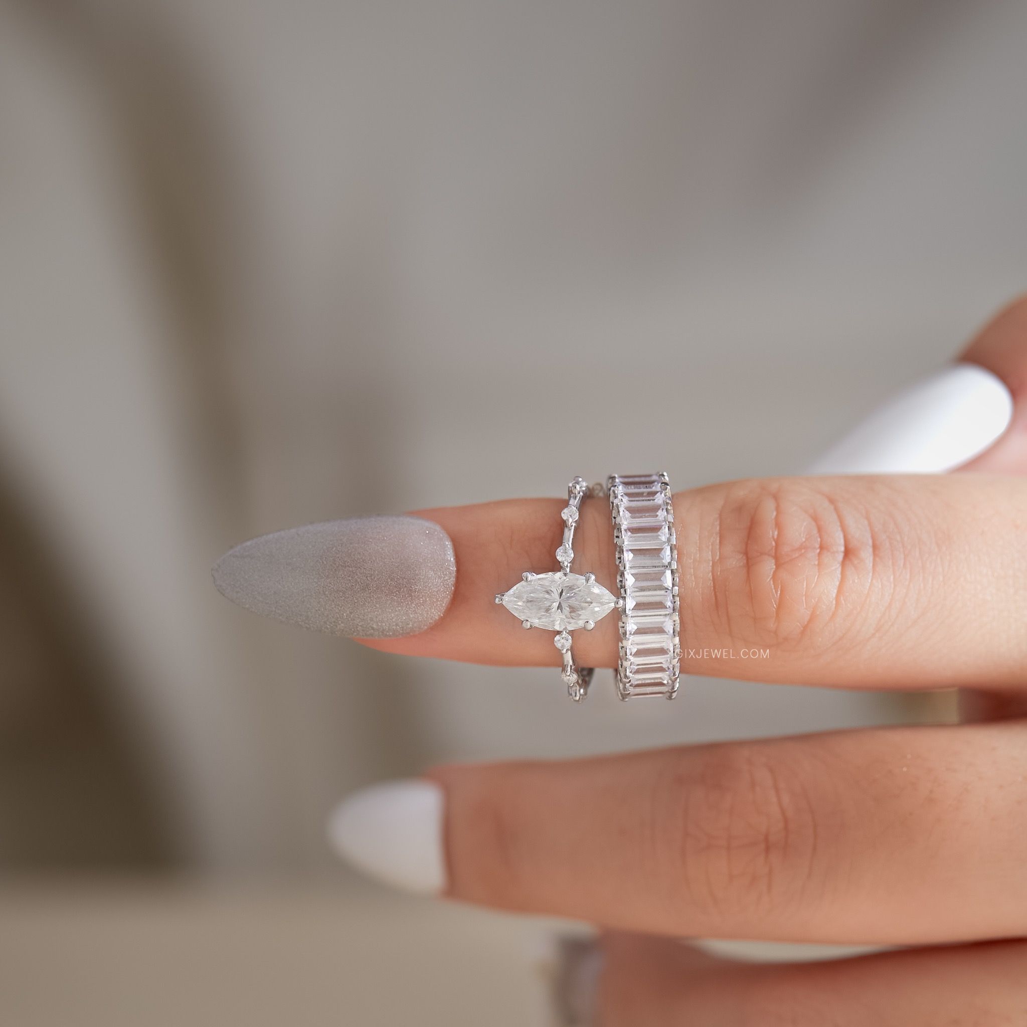  Mẫu Nhẫn Cầu Hôn Vàng Trắng 10k Đẹp Giá Rẻ Đính Hột Xoàn Gix Jewelry 