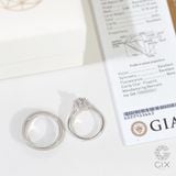  Nhẫn cầu hôn dưới 10 triệu vàng tây 18k đính kim cuơng round siêu to Gixjewel 