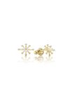  Bông tai em bé bạc đẹp hình hoa mai mạ vàng hồng cao cấp đính đá Gix Jewel 