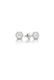  Bông tai vàng trắng bạc xi bạch kim đơn giản dạng nụ đính đá cho nữ Gix Jewelry 