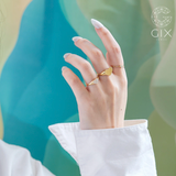  Nhẫn signet ring nữ bạc s925 đính kim cương nhân tạo hình trái tim Gix Jewel 