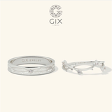  Nhẫn Cưới Vàng 18k Thiết Kế Hoa Văn Đai Cành Gix - GCR25050001 