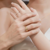  Nhẫn Cưới Vàng 14K Đơn Giản Đẹp Đính Kim Cương Gix - GCR25050022 