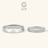  Nhẫn đôi bạc đính full đá cao cấp Gix Jewel - GCR25050103 