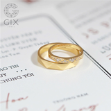  Nhẫn cưới vàng 14k đính full kim cương tấm Gix Jewel - GCR25050103 