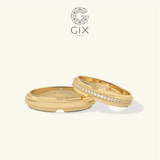 Nhẫn cưới vô cực vàng 10k đẹp thiết kế riêng Gix Jewel - GCR25050064 
