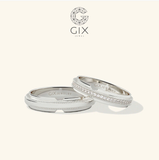  Nhẫn cưới vàng tây 610 dáng vô cực đính kim cương Gix Jewelry - GCR25050064 