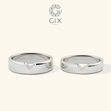  Nhẫn cặp trái tim bạc mạ vàng 18k đính đá cao cấp - GCR25050087 