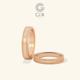  Nhẫn cưới vàng 18k đính kim cương tấm Gix Jewel - GCR25050097 