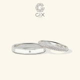  Nhẫn cưới vàng 14k đơn giản đẹp đính kim cương Moissanite Gix - GCR25050101 