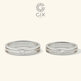  Nhẫn Cưới Đẹp Vàng 10K Gix Jewel Đính Kim Cương Cao Cấp -GCR25050029 