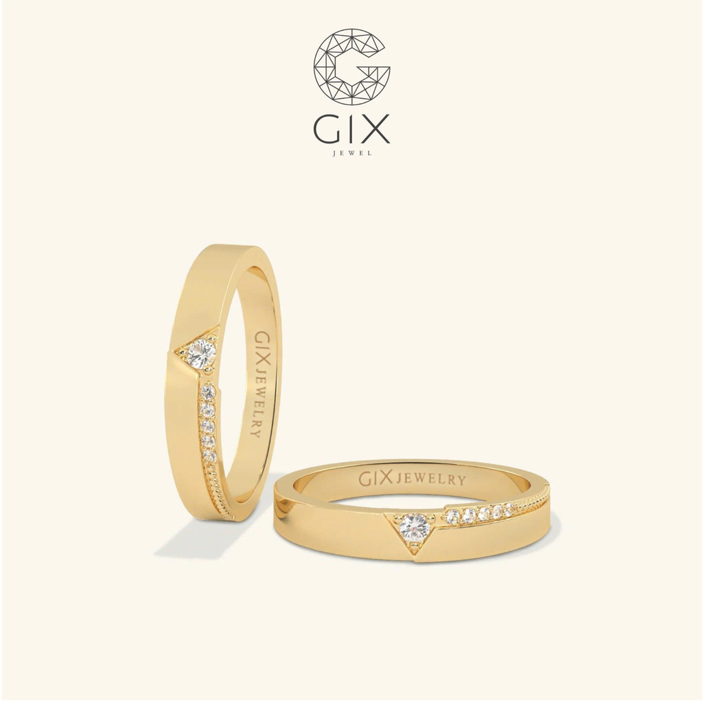  Nhẫn Cưới Trái Tim Vàng 14K Đẹp -GCR25050038 