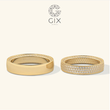  Nhẫn cưới vàng 14k đính kim cương cao cấp Gix Jewel - GCR25050102 
