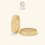  Nhẫn Cưới Colore  Hai Màu Vàng 18k Khắc Tên Gix Jewel - GCR25050019 