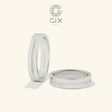  Nhẫn cưới vàng tây 14k bản to khắc hoa văn - GCR25050043 