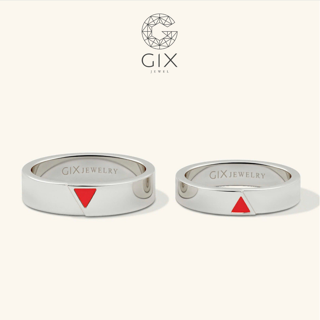  Nhẫn Cưới Vàng Tây 10K Đẹp Khắc Chữ - Symara | GCR25050007 