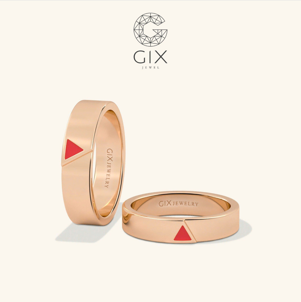  Nhẫn Cưới Vàng Tây 10K Đẹp Khắc Chữ - Symara | GCR25050007 