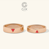  Nhẫn Cưới Vàng Tây 14K Đẹp Khắc Chữ - Symara | GCR25050007 