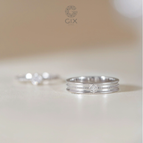  Nhẫn Cưới Vàng 14K Đẹp Đính Kim Cương Gix Jewel - GCR25050113 