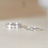  Nhẫn Cưới Vàng 10K Đẹp Đính Kim Cương Gix Jewel - GCR25050113 