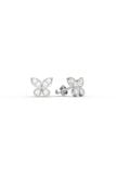  Hoa tai vàng trắng bạc ý 925 đẹp hình bướm đính kim cương tấm Gix Jewel 