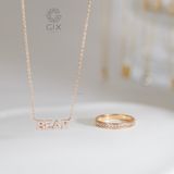  Dây chuyền tên chữ cái sợi chữ cong vàng 18k bạc đẹp cho đôi nam nữ GixJewelry 