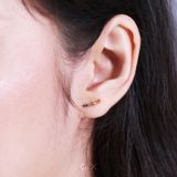  Khuyên tai vàng tây 10k bạc nữ đẹp đính đá tròn nhiều màu cá tính Gix Jewel 