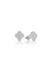  Bông tai cỏ 4 lá vàng 18k bạc nữ cá tính đính kim cương kiểu mới nhất Gix Jewel 