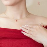  Vòng cổ vàng tây cho nữ đẹp hình hoa 5 cánh tráng màu dễ thương ôm sát cổ Gixjewel 