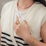  Nhẫn vàng 18k & bạc nữ kiểu đẹp bản to Croissant đeo sang trọng Gixjewelry 