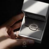  Nhẫn cưới kim cương vàng trắng 18k Luxury đính full hạt Gix Jewelry 
