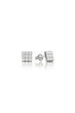 Hoa tai vàng tây cho trẻ em bạc ý hình vuông đính đá đẹp cao cấp Gixjewel 