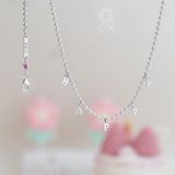  Dây chuyền em bé trai, bé gái bạc 925 đẹp đính đá gắn mặt chữ HAPPY Gix Jewel 