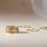  Nhẫn bạc trơn nữ s925 vàng 18k vát mỏng đeo ngón trỏ cá tính Gix Jewel 