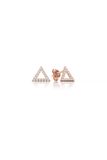  Bông tai kim cương vàng 18k bạc nữ đẹp sang trọng hình tam giác đá Moissanite Gix 
